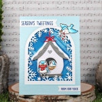 크리스마스 홀리 화환 겨울 원더 랜드 커팅 다이 스파클 잎 테두리 앨범 1. cutting dies 6 : 블루18호점