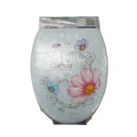 양변기덮개 화장실변기 코스모스 변기커버 특대-자주 변기시트카바 화장실변기뚜껑 : 그래비티스토아