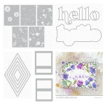 용수철 글자 꽃 잔디 금속 절단 다이 스텐실 인사 카드 제작 스크랩북 공예 종이 장식 1. H0416-stencil : 블루50호점