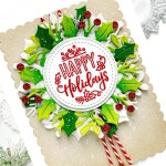 크리스마스 홀리 화환 겨울 원더 랜드 커팅 다이 스파클 잎 테두리 앨범 1. cutting dies 6 : 블루18호점