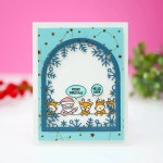 크리스마스 홀리 화환 겨울 원더 랜드 커팅 다이 스파클 잎 테두리 앨범 1. cutting dies 6 : 블루18호점