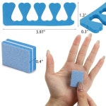발가락스펀지 발가락벌리개 발가락고정스펀지 100pcs 발가락 구분 기호 및 50pcs 광장 스폰지 샌딩 블록 매니큐어 파티 네일 아트 그림... 