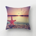 홈 베개 커버 광장 사무실 장식 쿠션 여름 바다 세계 불가사리 조가비 패턴 1. 1 : 블루39호점