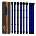 30cm 슬리브 케이블 PC 연장 키트 블랙블루 파워 서플라이... 3 x 8핀 PCIe 모든 그래픽 카드 Black - Blue/ 3x 8pin PCIe : 트레이드위스