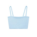 여성 체크무늬 슬림 쇼트 탑 귀여운 핑크 슬링 조끼 Y2K 스타일 여름 패션 2024 yellow : 나하시마켓