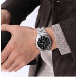 SEIKO 남성손목시계 메탈시계 SND365PC 실버 네이비 : 올앤디도쿄