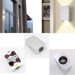 램프 알루미늄 벽 라이트 레일 프로젝트 아래로 광장 머리맡 룸 침실 장식 예술 1. White : 에이치에스라이프몰32호점