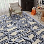 북유럽 기하학 패턴 160x230 대형 카페트 거실 명품 침실 발매트 러그 호텔 카페 : 달콤팜하우스