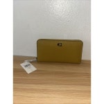 코치 coach [세금포함] [정품] Accordion Zip A라운드 지갑 In 크로스그레인 가죽 CC953 225 Pewter Flax 반지갑 카드지갑 동전지갑... 