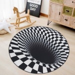 특이한 바닥 러그 3D 착시 아트 카페트 120cm : 코워크몰