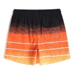 남성 스트라이프 비치 팬츠 여름 반바지 속건성 남자 수영복 트렌디 편안한 루즈핏 비치웨어 H1504 그라데이션 스트라이프 : 자네글로벌