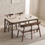 스코나 피어몬 애쉬 원목 양면 포세린 세라믹 4인 식탁 테이블 : 스코나