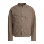 논네이티브 브라운 버튼 클로저 스탠드 칼라 재킷 NN J4603 SAND : 어도어럭스