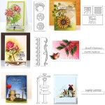 조이 스퀘어 플라워 서클 금속 커팅 다이 해피 홀리데이 눈송이 테두리 엣지 스크랩북 카드 제작 1. H1667 : 에이치에스라이프몰17