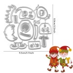 크리스마스 클로스 금속 절단 다이 사슴 엠보싱 다이컷 카드 제작 스크랩북 1. H8049 : 블루32호점