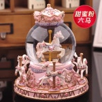 유니콘 오르골 인테리어 장식 크리스마스 오르골무드등 워터볼 크라운 : 이지바이월드