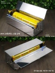 스텐 수동 랩 포장기 떡 반찬 배달포장-450T 랩 포장기/502x160mm 350 보존필름기2개 칼날 무받침대 : 모모상회2025