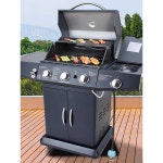 야외 바베큐그릴 가스 풀빌라 펜션 캠핑장 정원 실버 4 버너 (기준) : 렌탈스포츠