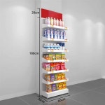 마트 매대 껌 거치대 디스플레이 화이트 앞 작은 계산대 가판대 : 차이나브릿지