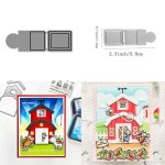 공개 휠 금속 절단 다이에 추가 엠보싱 다이컷 카드 만들기 스크랩북 공예 1. H297B : 블루29호점