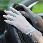 [DF5Z]레이스 자외선 차단 여름 여성 운전 패션 장갑 그레이 손가락장갑 운전용 핑거홀 리스 : 아이-네트