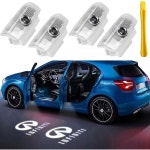 4PCS 차량 도어 라이트 로고, QX5056607080, Q506070, G2537, M253537, FX3750, EX253537용 YANF 프로젝터 Infinity-4pcs : 케이엠이씨