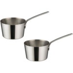 소로 에센셜스 23/4인치 미니 스테인리스 스틸 4온스 테이퍼드 소스팬 세트2개 서브웨어 주방 냄비 조리용 다목적 가정용 레스토랑 요리용... 