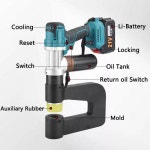 유압프레스 실린더 포함 다용도 프레스장비 전기 유압 강판 구멍 오프너 각도 강철채널 강철 열기 기계 휴대용 펀칭기 : 찬근찬근