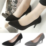 여성 스웨이드 힐 편안한 착용감 스웨이드 하이힐 구두 7.0cm 225-265mm P1086 : 꿈꾸는윌리