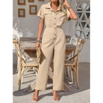 멋진여성의 선택 PETITE 여성 캐주얼 솔리드 컬러 반팔 점프슈트 1898092 J : 제이피글로벌 6