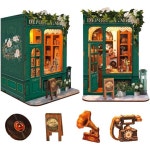 STRUCWOOD 3D 퍼즐 키덜트 DIY 입체 성인용 북누크 키트 미니어처... 책장 장식 모델 LED 조명 포함 순간의 시간  Moments in Time : 월드써니