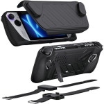 ROG Ally 호환 PC0109 케이스 분리 전면 셸 포함 보호용 뒷면 케이스와 브라켓 긴 짧은 번들 스트랩 기본 세트 Black : 부자고래10호점