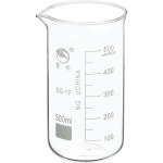 과학 베이킹 파티킬 500ml 톨 폼 유리 3 보로실리케이트 눈금 인쇄 계량컵 포함 주방 실험실 액체 운반 끓이기용 250ml : 부자고래10호점