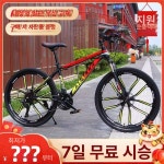 21단 산악자전거 MTB 산악용 완조립 성인용 경량 블루 C : 친구상사