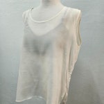 실크 민소매 티 여 66/77 J4198 : 스카이빈티지