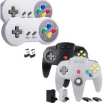 SAFFUN 무선 SNES USB 컨트롤러 플러스 N64 스위치 호환 콘솔 PC 라즈베리 파이 : 부자고래8호점