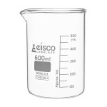 EISCO 비커 실험용 과학 계량컵 용기 아이이스코 600ml 낮은 형태 있음 흰색 50ml 눈금 유리 3 : 부자고래10호점