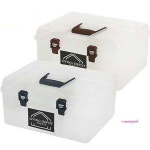 다용도 랜덤 소품정리함 클리어 1P 공구함 수납박스opq650 : 핑크미A