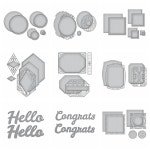 스마일 헬로 금속 절단 다이 타원형 코로넷 프레임 컷 스크랩북 앨범 카드 제작 장식 1. H5045 : 에이치에스라이프몰27호점