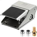 VIILOCK 공압 풋 페달 밸브 키트, 0.6cm(1/4인치) NPT 3방향 2 포지션 순간 미끄럼 방지 풋 컨트롤 스위치 FV320 : 지온마트