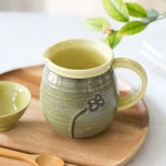 (당일/무료배송)  이천도자기 수 꽃그림 투톤 저그 800ml 도자기 물병 : 와후점