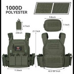 전술 방탄 조끼 택티컬 서바이벌 에어소프트 레인저 그린 플레이트 캐리어 릴리스 포함 : 모구플레이스