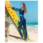 여성 잠수복 원피스 태양 보호 긴 소매 보수적 슬림 피트 수영복 : 리리맨션