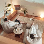 폴리몰리 607C 1인용 대형 코튼 빈백 소파 순면, 풋스툴 세트 (메시속커버,선택안함) : 폴리몰리