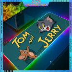 과 제리 터피 스파이크 빅 사이즈 마우스 장 패드 매트 굿즈 T-Tom과 J-Jerry RGB 키보드 커버 데스크 다채로운 표면 방수 멀티 월드 컴퓨터... 