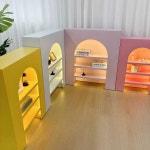 도파민 컬러 현관 벽난로 장식 보라 100x20x110 : STUDIO O N E