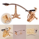 영공방 태양광 모빌 헬리콥터 벨 222 만들기 태양전지판 관찰 목재 헬기 모형 TM105 : 모두 도매