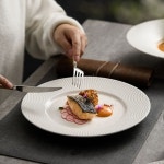 무광 유광 파인다이님 레스토랑 미슐랭 진주판 수입접시 화이트 특이한 플레이팅접시 원형플레이트 : 라네베 해외직구