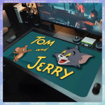 쥐 고양이 톰 과 제리 터피 스파이크 빅 사이즈 마우스 장 패드 매트 굿즈 T-Tom과 J-Jerry 대형 PC 만화 게임 액세서리 보호대 사무실 노트북... 