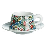 모리스 스타일 플라워 앤 버드 커피잔 세트 – 고급 도자기 티컵&소서 선물박스 : Bubbly.